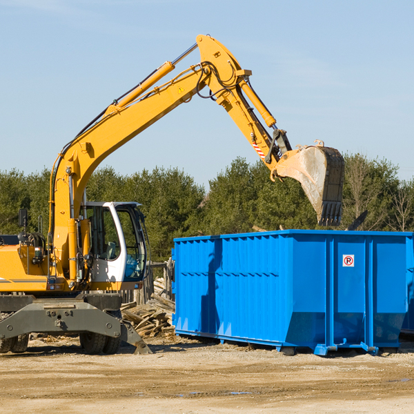 what size residential dumpster rentals are available in Montague